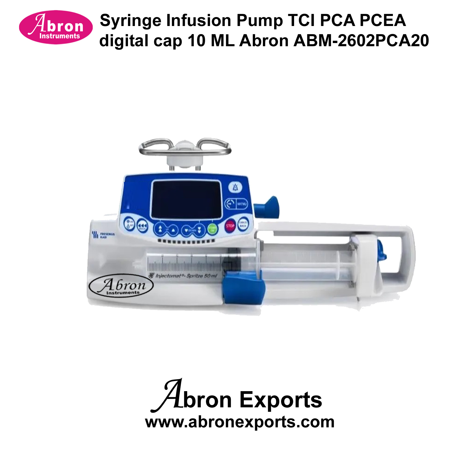 Syringe Infusion Pump TCI PCA PCEA digital cap 10 ML Abron ABM-2602PCA20 